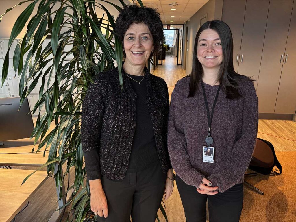 Mette Reiten og Solvor Aasland, begge rådgivere i Compendia